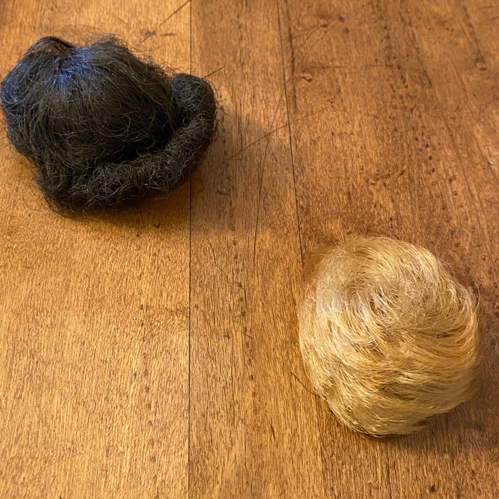 Vintage 60’s Barbie Doll Midge Wigs Brunette Flip Blonde Bubblecut Lot of 2